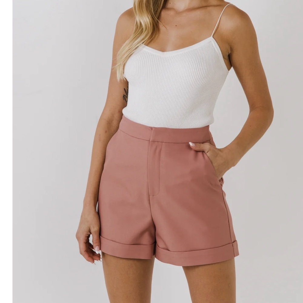 Endless Rose: TAILORED SHORTS: DUSTY PINK Sz Large